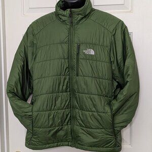 The North Face Jacket Men's Fluorescent Green Puffer  Coat Full Zip Size Large